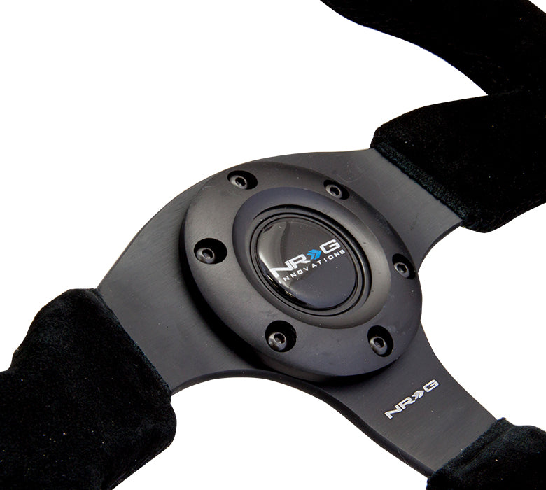 NRGRST-012S NRG Race Style Suede Steering Wheel 320mm w/ Black Stitching - Universal,