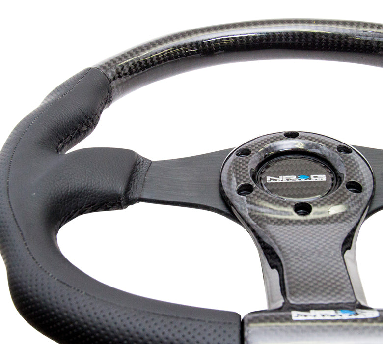 NRGST-013CFBK NRG 315mm Carbon Fiber Steering Wheel With Black Stitching - Universal,