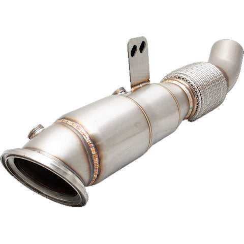 XFOE2B58KITB X-Force Turbo Downpipe w/High Flow Cat Converter - 2020+ Toyota Supra,