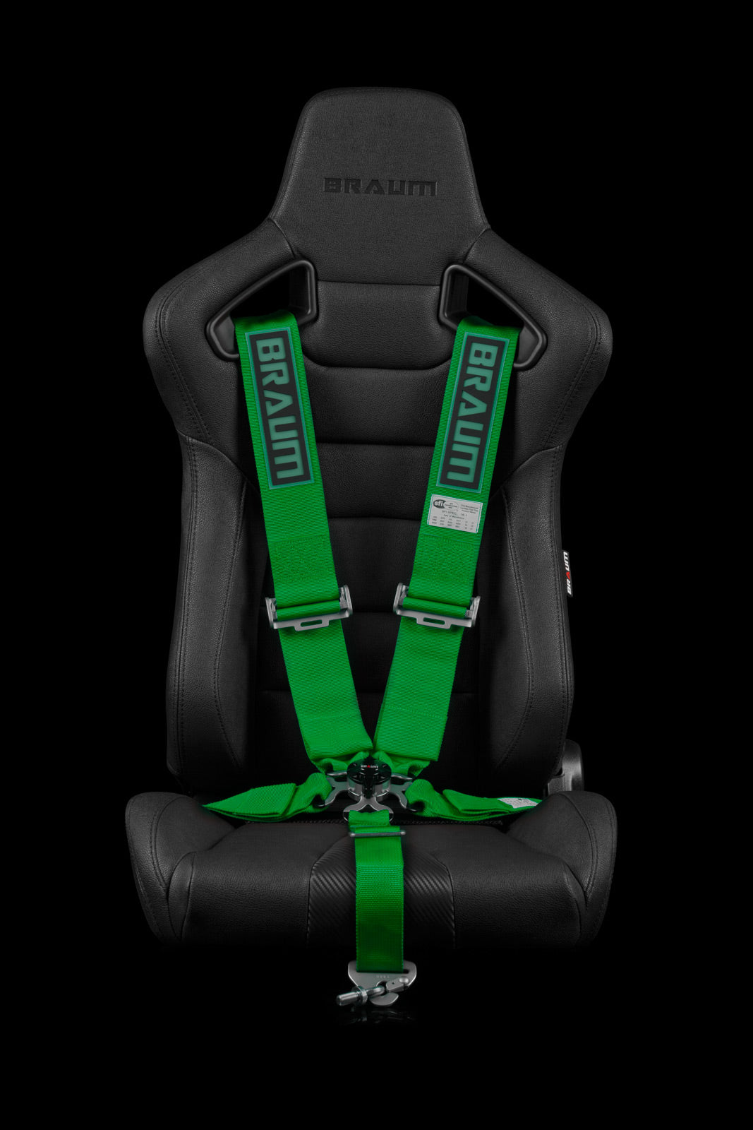 Braum 5 Point 3inch SFI Approved Racing Harness - Green Each - Universal