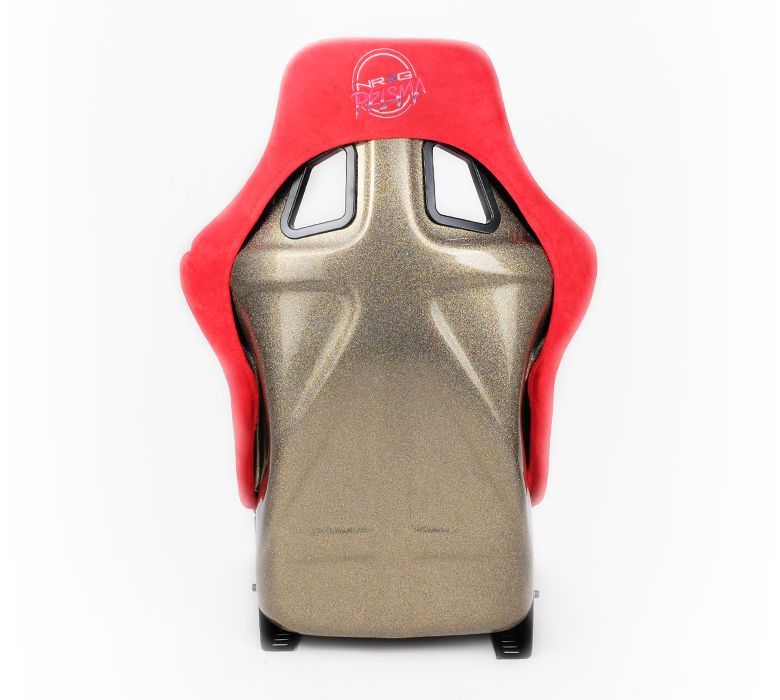 NRGFRP-302RD-ULTRA NRG Innovations FRP Bucket Seat ULTRA Edition with pearlized back, Red Alcantara material,