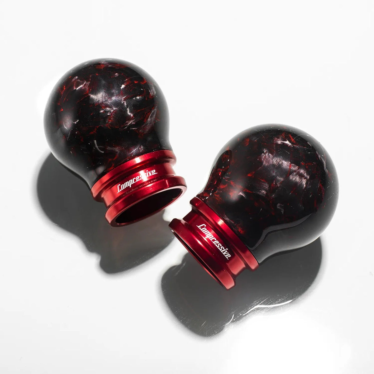 Compressive Tuning Red Forged Carbon Shift Knob - Height Adjustable M12x1.25mm - Subaru Models