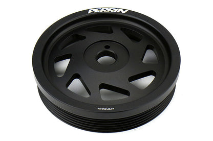 PERRIN Lightweight Crank Pulley for FA/FB Engines with Large Hub (Black) - 2015-2024 Subaru WRX / 2015-2021 STI / 2013-2024 BRZ / Scion FR-S / Toyota GR86 / 2014-2024 Subaru Forester