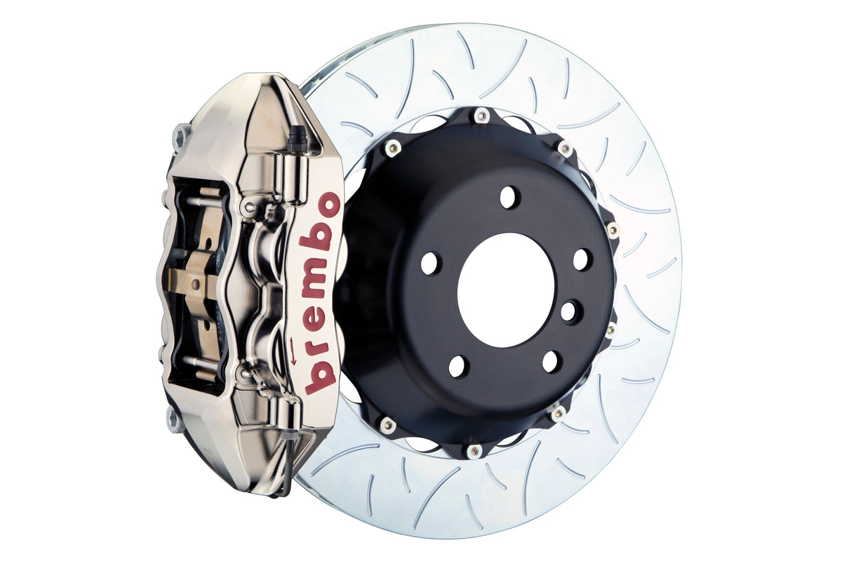 Brembo GT Systems 4 Piston Front Big Brake Kit Nickle Plated Slotted Rotors - 2013-2021 Scion FR-S / Subaru BRZ / Toyota 86