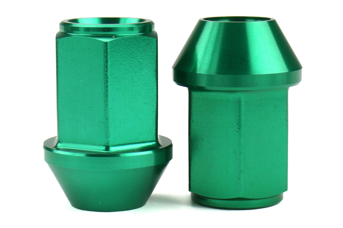 KICWKIZ3E Project Kics Leggdura Racing Lugnuts W/ Laser Logo - 2015+ WRX / STI / 2013+ FT86 / 2014+ Forester-Green,