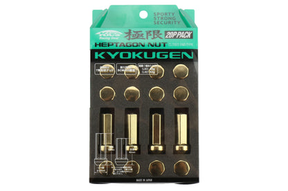 KICWHPF3GO42 Project Kics Kyokugen Closed End Lugnut (Gold) - 2015+ WRX / STI / 2013+ FT86-42mm,