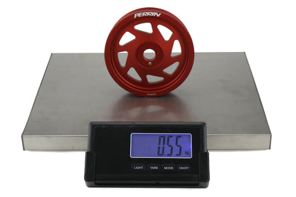 PERPSP-ENG-101RD Perrin Lightweight Crank Pulley (Red) - 2015+ WRX / 2013+ FT86,