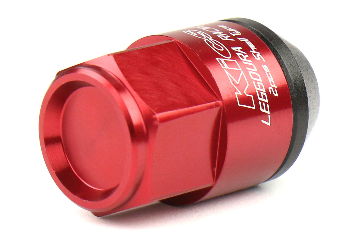 KICWCL3513R Project Kics Leggdura Racing Shell Type Lug Nut 35mm (Closed-End) - 2015+ WRX / 2015+ STI / 2013+ FT86-Red,
