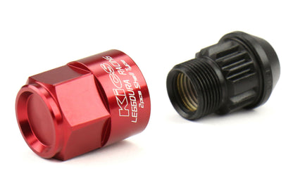 KICWCL3513R Project Kics Leggdura Racing Shell Type Lug Nut 35mm (Closed-End) - 2015+ WRX / 2015+ STI / 2013+ FT86-Red,