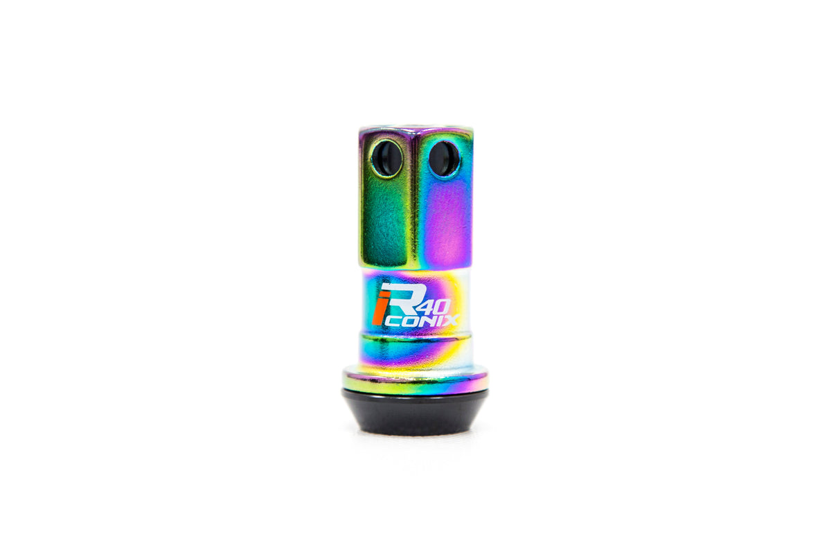 KICWRIA13NK Project Kics R40 Iconix With Aluminum Cap and Locks - 2015+ WRX / STI / 2013+ FT86 / 2014+ Forester -Neo Chrome,