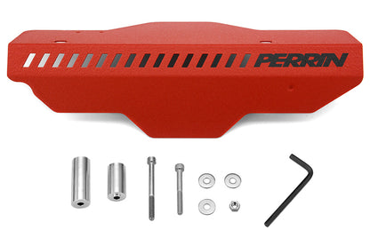 PERPSP-ENG-150RD Perrin Pulley Cover Red - 2002-2007 Subaru WRX / 2004-2021 Subaru STI,