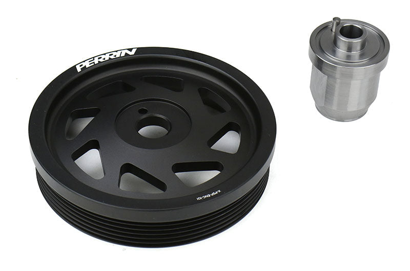 PERRIN Lightweight Crank Pulley for FA/FB Engines with Large Hub (Black) - 2015-2024 Subaru WRX / 2015-2021 STI / 2013-2024 BRZ / Scion FR-S / Toyota GR86 / 2014-2024 Subaru Forester