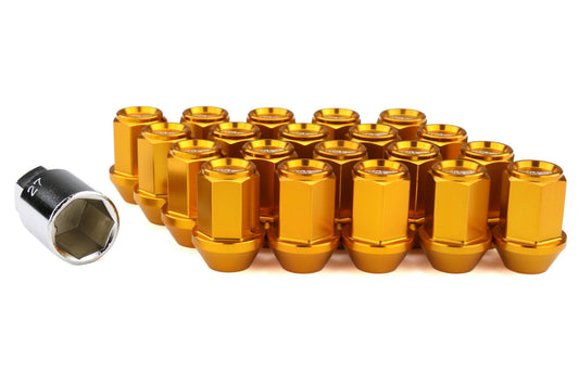 KICWKIZ3O Project Kics Leggdura Racing Lugnuts W/ Laser Logo - 2015+ WRX / STI / 2013+ FT86 / 2014+ Forester-Gold,