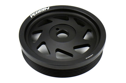 PERRIN Lightweight Crank Pulley for FA/FB Engines with Large Hub (Black) - 2015-2024 Subaru WRX / 2015-2021 STI / 2013-2024 BRZ / Scion FR-S / Toyota GR86 / 2014-2024 Subaru Forester
