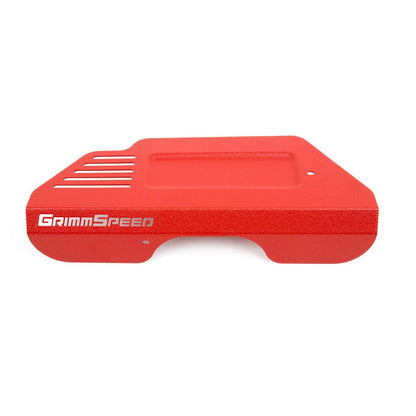 GRM099031 GrimmSpeed Pulley Cover with Tool Tray : Texture Red Powdercoat (099031),