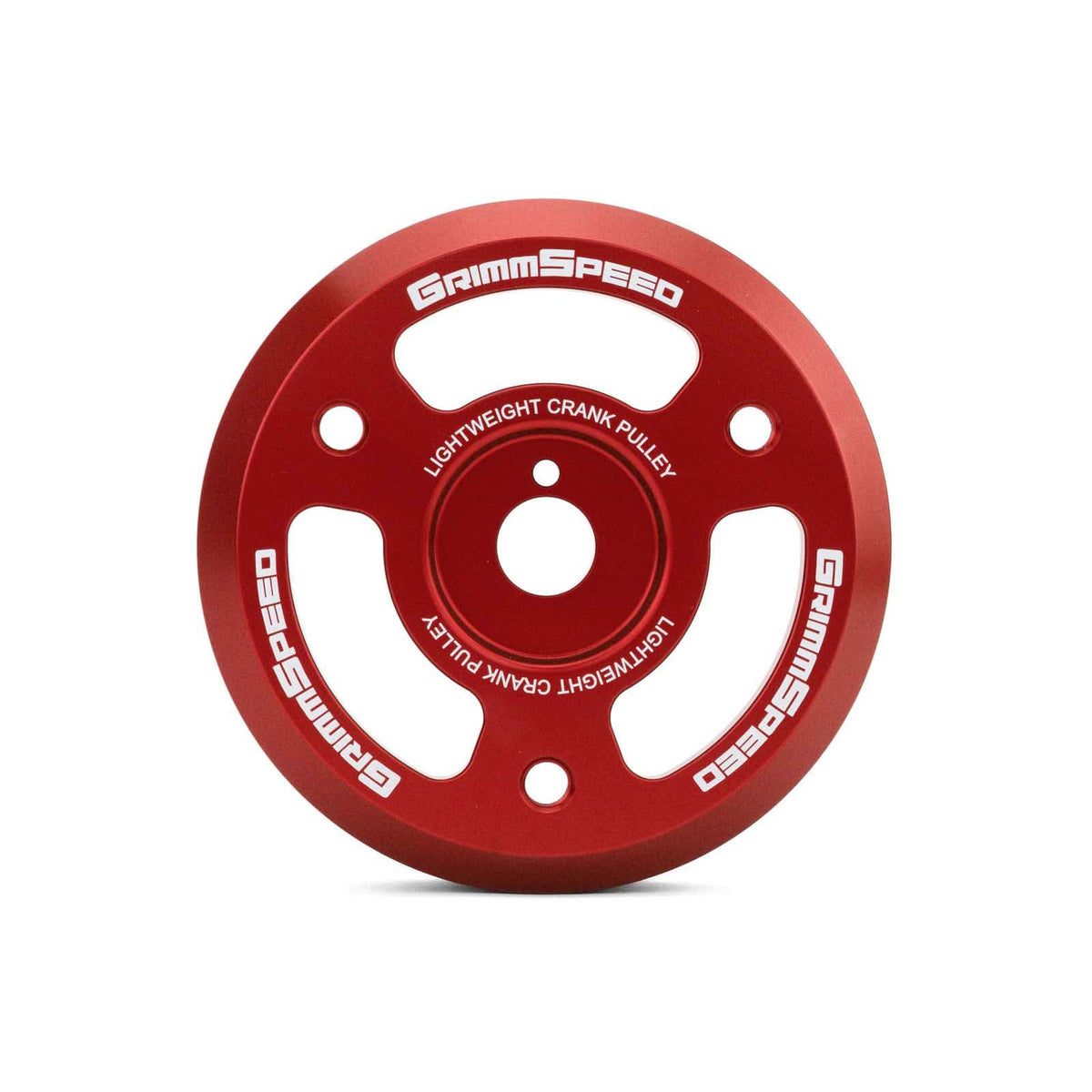 GRM095024 GrimmSpeed Lightweight Crank Pulley - 2015+ WRX / 2013+ BRZ-Red,