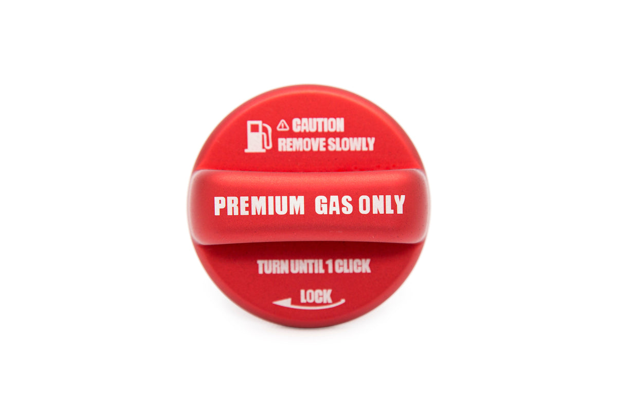 OLM Anodized Red Fuel Cap Cover - 15+ WRX / STI, 13+ FT86, 13+ Crosstrek, 14+ Forester, 12+ Impreza,