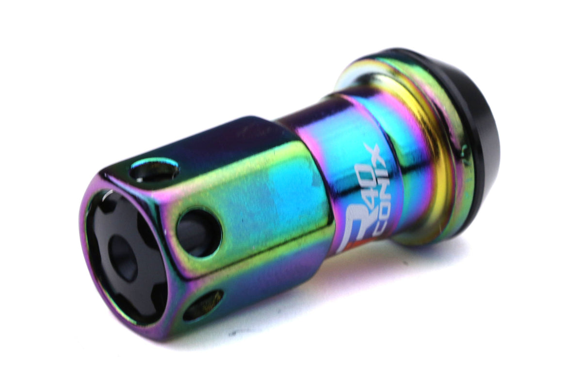 KICWRIA13NK Project Kics R40 Iconix With Aluminum Cap and Locks - 2015+ WRX / STI / 2013+ FT86 / 2014+ Forester -Neo Chrome,