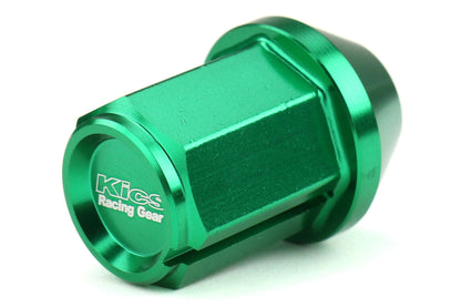KICWKIZ3E Project Kics Leggdura Racing Lugnuts W/ Laser Logo - 2015+ WRX / STI / 2013+ FT86 / 2014+ Forester-Green,