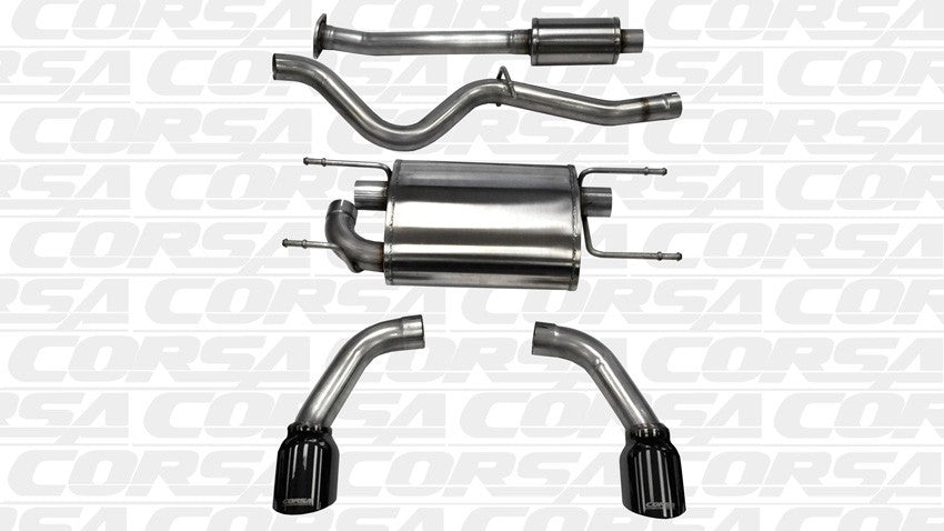COR14864BLK Corsa Cat Back Exhaust (Black) - 2013+ FT86,