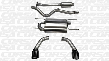 COR14864BLK Corsa Cat Back Exhaust (Black) - 2013+ FT86,