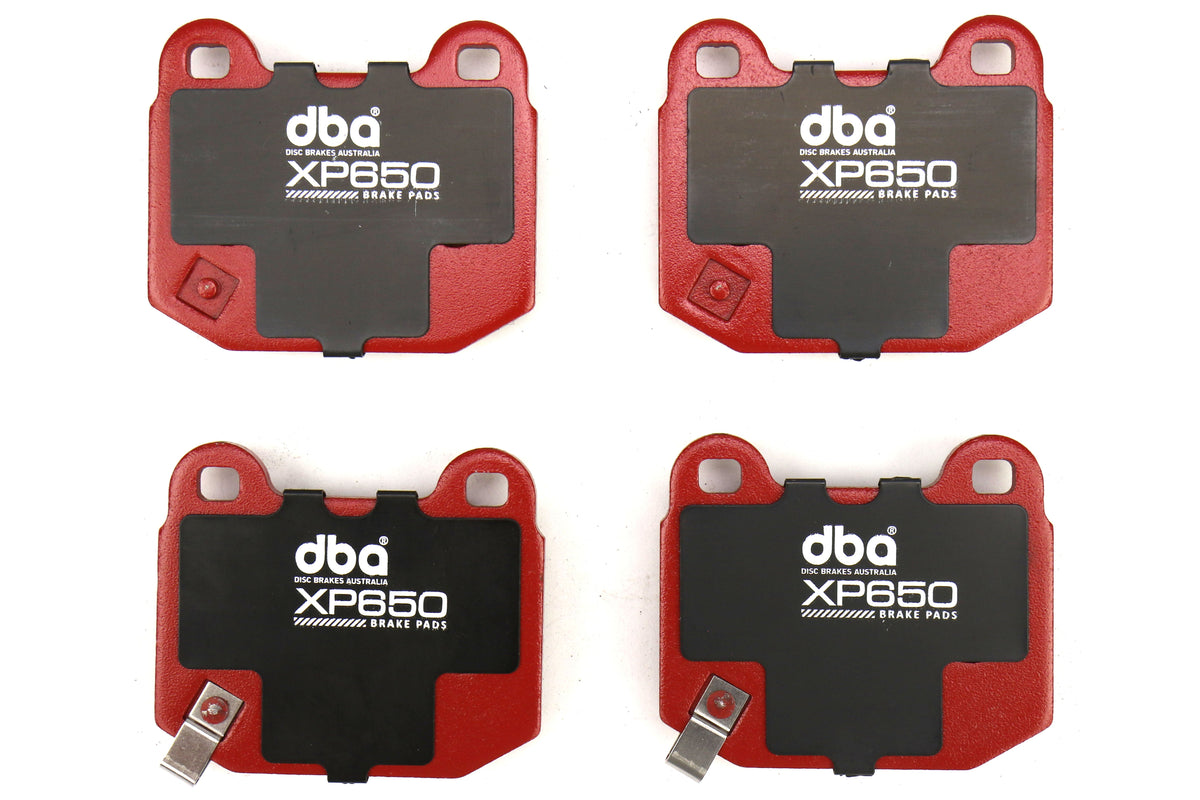 DBA XP650 Track Performance Rear Brake Pads - 2004-2017 Subaru STI / Mitsubishi Evo / OEM Brembo Applications