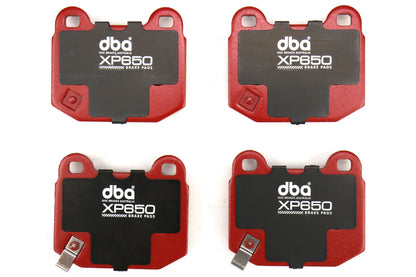 DBA XP650 Track Performance Rear Brake Pads - 2004-2017 Subaru STI / Mitsubishi Evo / OEM Brembo Applications
