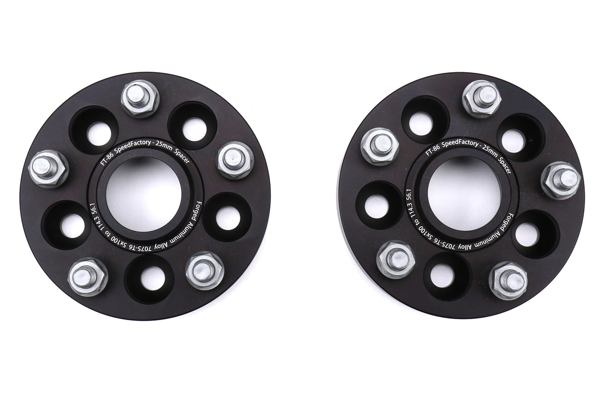 FTSFT-510051143-25 FT-86 SpeedFactory 5x100 to 5x114.3 Forged Aluminum Wheel Conversion Spacers - 2013+ FT86-25mm,