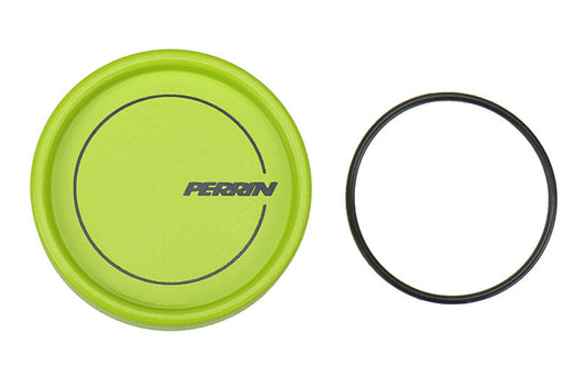 PERPSP-ENG-711NY Perrin Neon Yellow Round Oil Fill Cap - 2002+ Subaru WRX / STI / 2013+ FR-S / BRZ / 86 / 2014+ Forester / 2013+ Crosstrek,