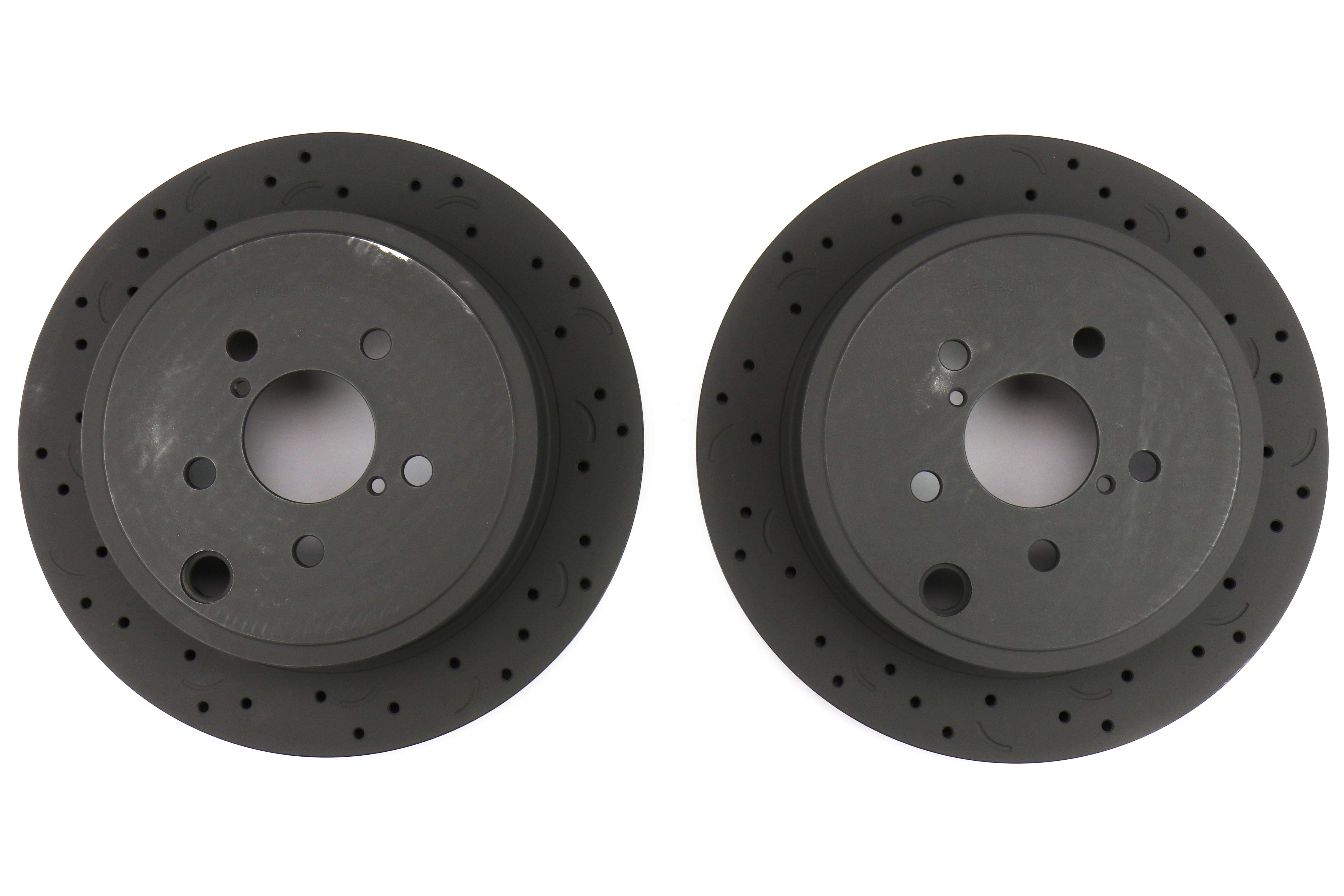 Hawk Talon Cross Drilled and Slotted Rear Rotor Pair - 2013-2016 Scion ...