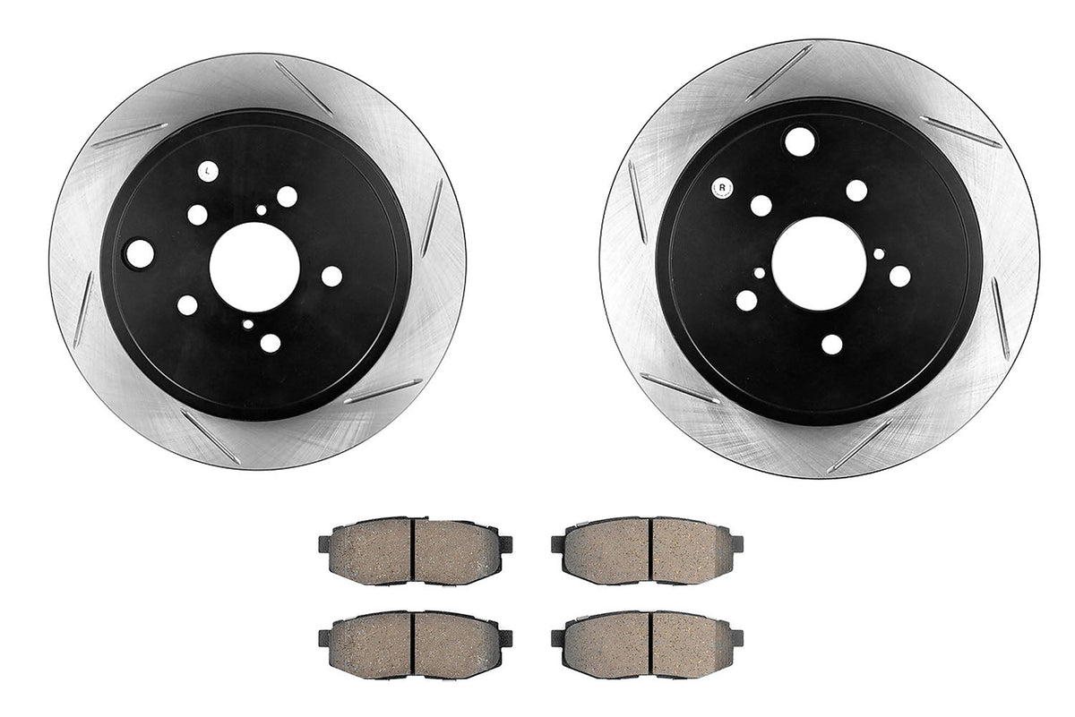 Stoptech Street Axle Pack Slotted Rear - 2013-2016 Scion FR-S / 2013-2020 Subaru BRZ / 2017-2019 Toyota 86