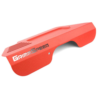 GRM099031 GrimmSpeed Pulley Cover with Tool Tray : Texture Red Powdercoat (099031),
