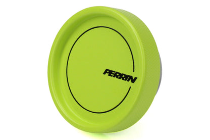 PERPSP-ENG-711NY Perrin Neon Yellow Round Oil Fill Cap - 2002+ Subaru WRX / STI / 2013+ FR-S / BRZ / 86 / 2014+ Forester / 2013+ Crosstrek,