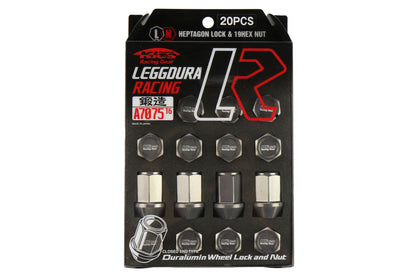 KICWKIZ3G Project Kics Leggdura Racing Lugnuts W/ Laser Logo - 2015+ WRX / STI / 2013+ FT86 / 2014+ Forester-Gunmetal,