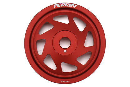 PERPSP-ENG-101RD Perrin Lightweight Crank Pulley (Red) - 2015+ WRX / 2013+ FT86,