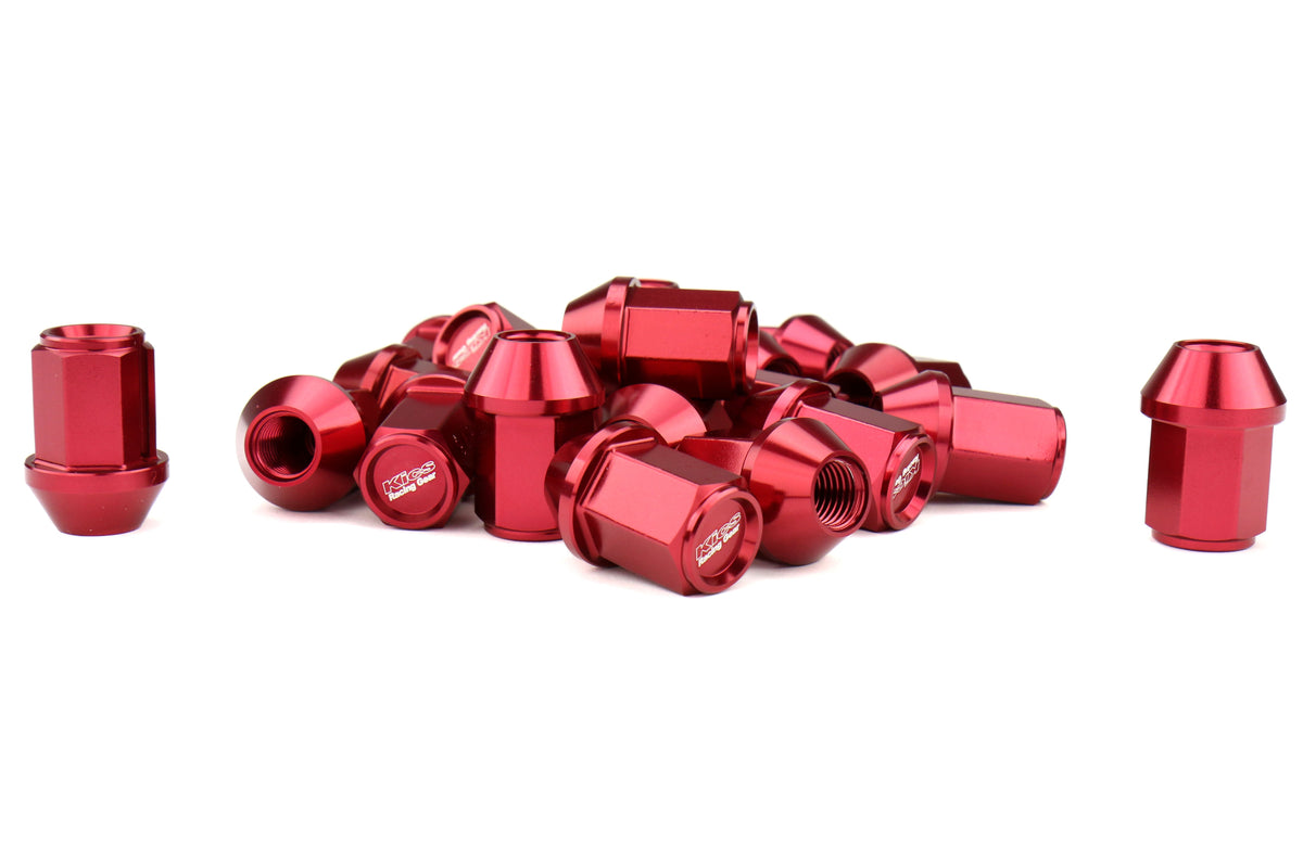 KICWKIZ3R Project Kics Leggdura Racing Lugnuts W/ Laser Logo - 2015+ WRX / STI / 2013+ FT86 / 2014+ Forester-Red,