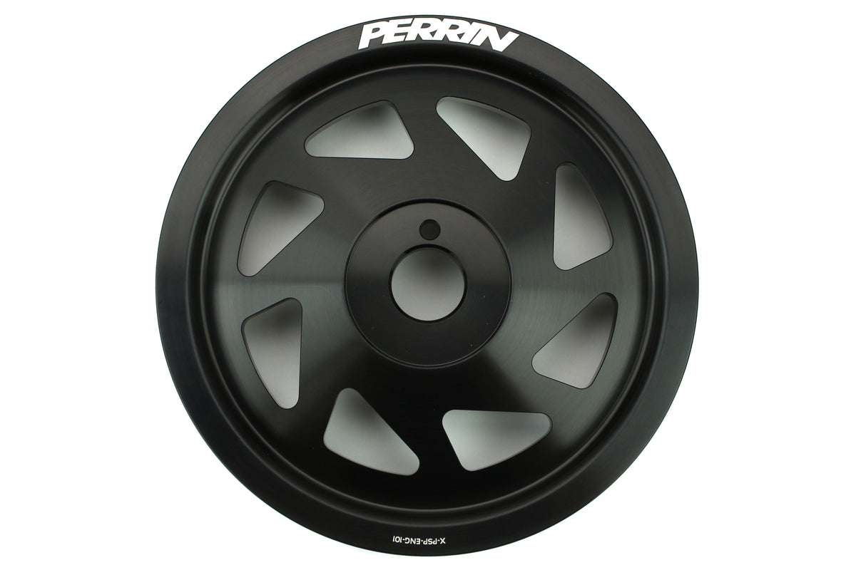 PERPSP-ENG-101BK Perrin Lightweight Crank Pulley (Black) - 2015+ WRX / 2013+ FT86,