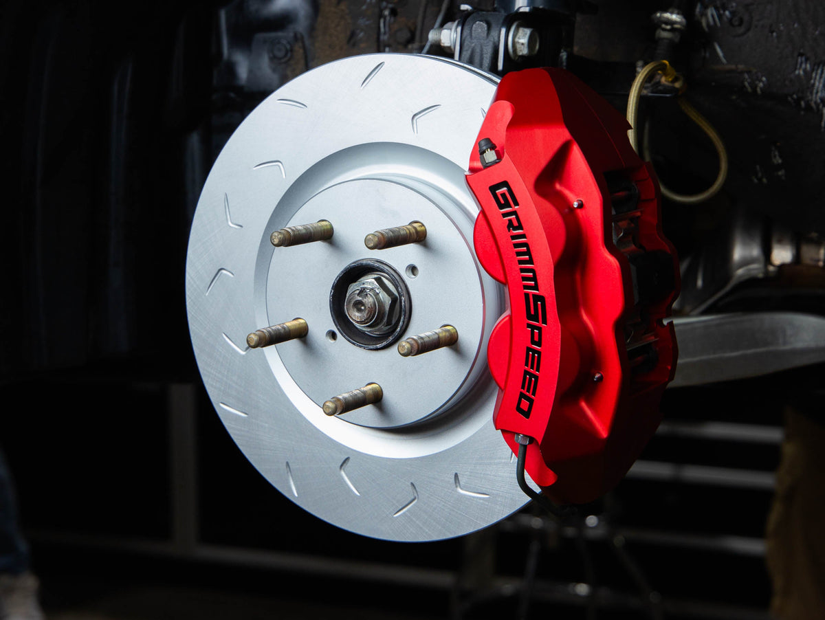 GrimmSpeed 4-Piston Brake Caliper Kit (326mm Rotor) - Red - 2013-2025 Scion FR-S / Subaru BRZ / Toyota GR86