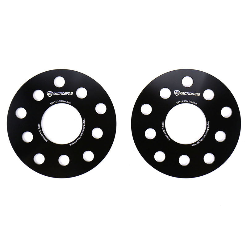 FactionFab Subaru 5x100/114.3 5mm 56.1 CB 6061-T6 Forged Spacer Set