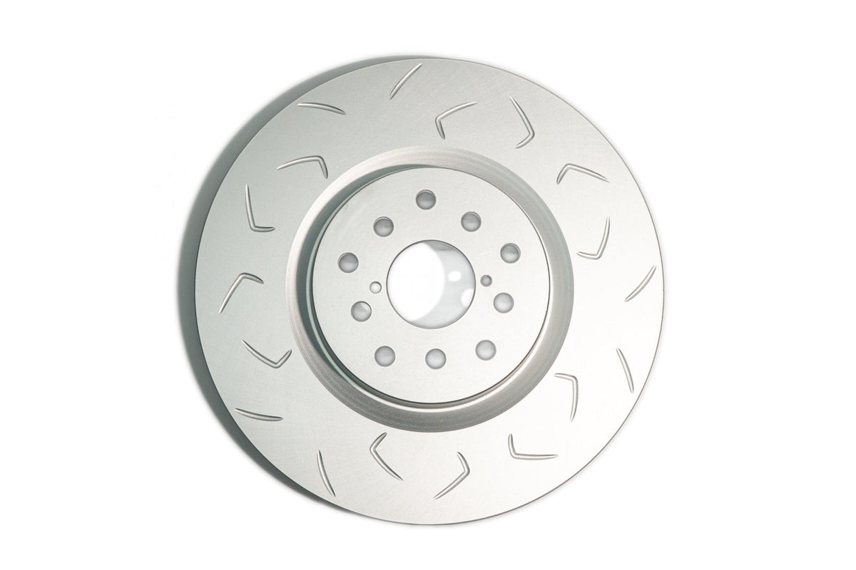 FactionFab Slotted Front Rotor V2 Dual Drilled - 2004-2017 Subaru STI / 2013-2020 FR-S BRZ 86 / 2022-2026 BRZ GR86 w/Brembo*