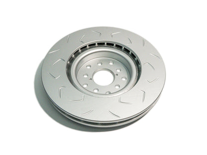 FactionFab Slotted Front Rotor V2 Dual Drilled - 2004-2017 Subaru STI / 2013-2020 FR-S BRZ 86 / 2022-2026 BRZ GR86 w/Brembo*