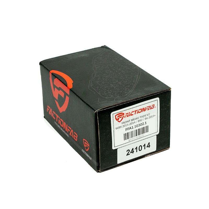 FactionFab V2 Front Brake Pads - 2011-2014 Subaru WRX / 2013-2020 BRZ 86 / 2022-2026 BRZ GR86