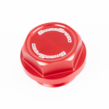 GrimmSpeed V2 Bolt Oil Cap - Red - Subaru Universal