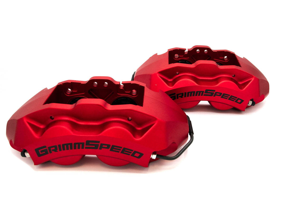 GrimmSpeed 4-Piston Brake Caliper Kit (326mm Rotor) - Red - 2013-2025 Scion FR-S / Subaru BRZ / Toyota GR86