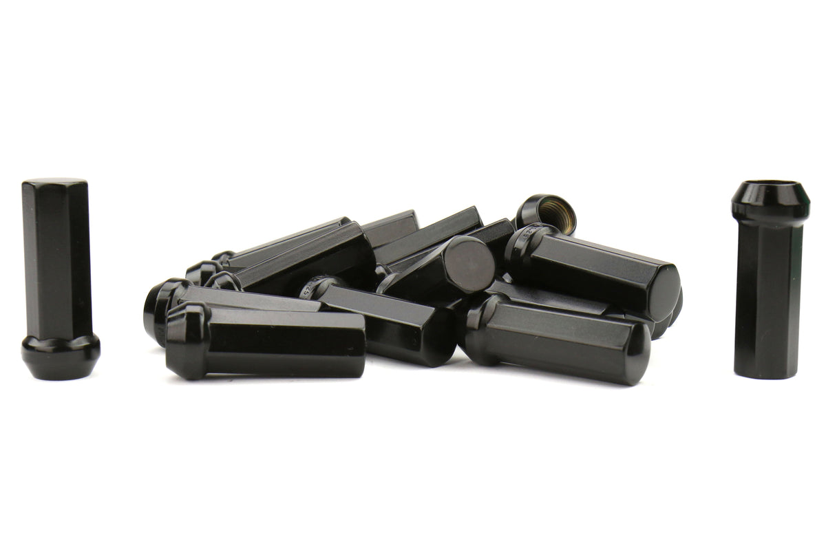 KICWHPF3BL42 Project Kics Black KyoKugen Lug Nut Set 12x1.25 42MM,