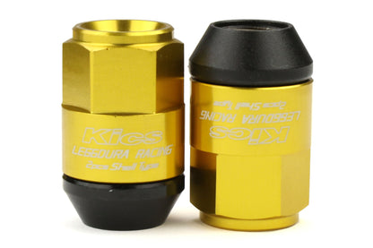 KICWCL3513A Project Kics Leggdura Racing Shell Type Lug Nut 35mm (Closed-End) - 2015+ WRX / 2015+ STI / 2013+ FT86-Gold,