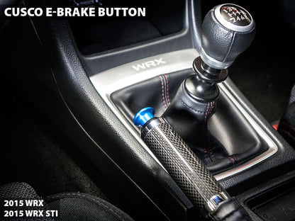 CUS692 014 AL Cusco E-Brake Replacement Button (red, blue, silver) - 2015+ WRX / 2015+ STI-Blue,