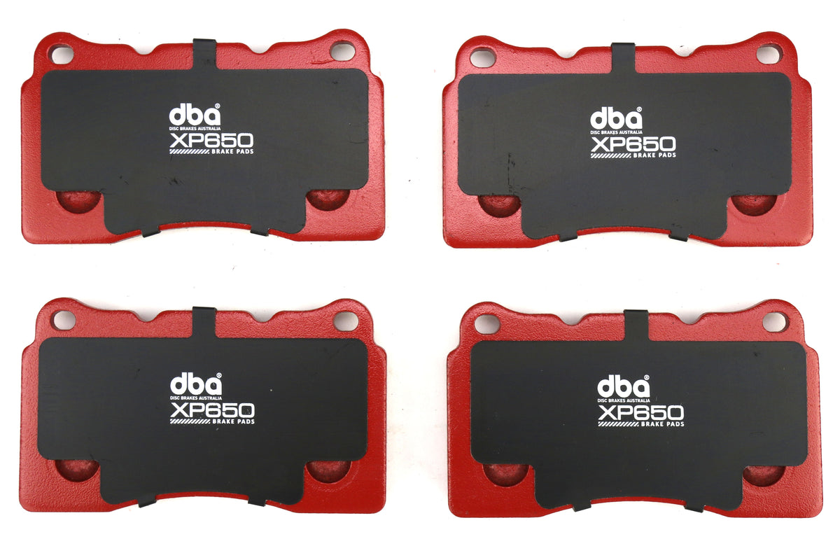 DBA XP650 Track Performance Front Brake Pads - 2004-2017 Subaru STI / Mitsubishi Evo / OEM Brembo Applications