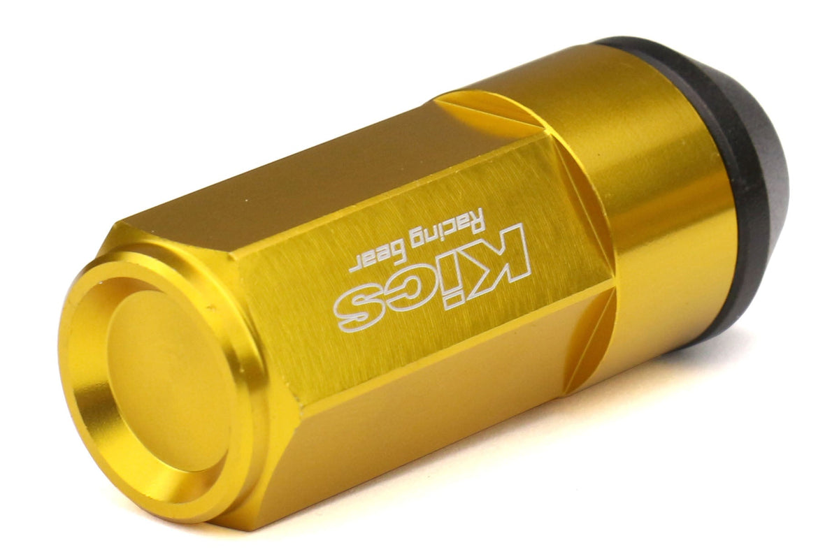 KICWCL5313A Project Kics Leggdura Racing Shell Type Lug Nut 53mm (Closed-End) - 2015+ WRX / 2015+ STI / 2013+ FT86-Gold,