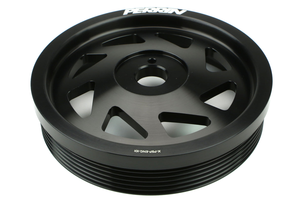 PERPSP-ENG-101BK Perrin Lightweight Crank Pulley (Black) - 2015+ WRX / 2013+ FT86,